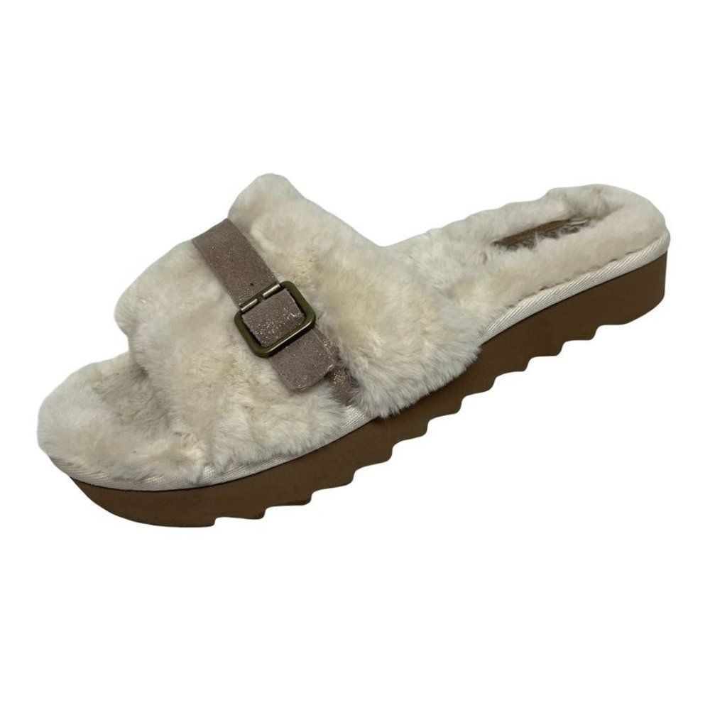 Koolaburra By‎ UGG Fuzzy Faux Fur Slippers Size 8